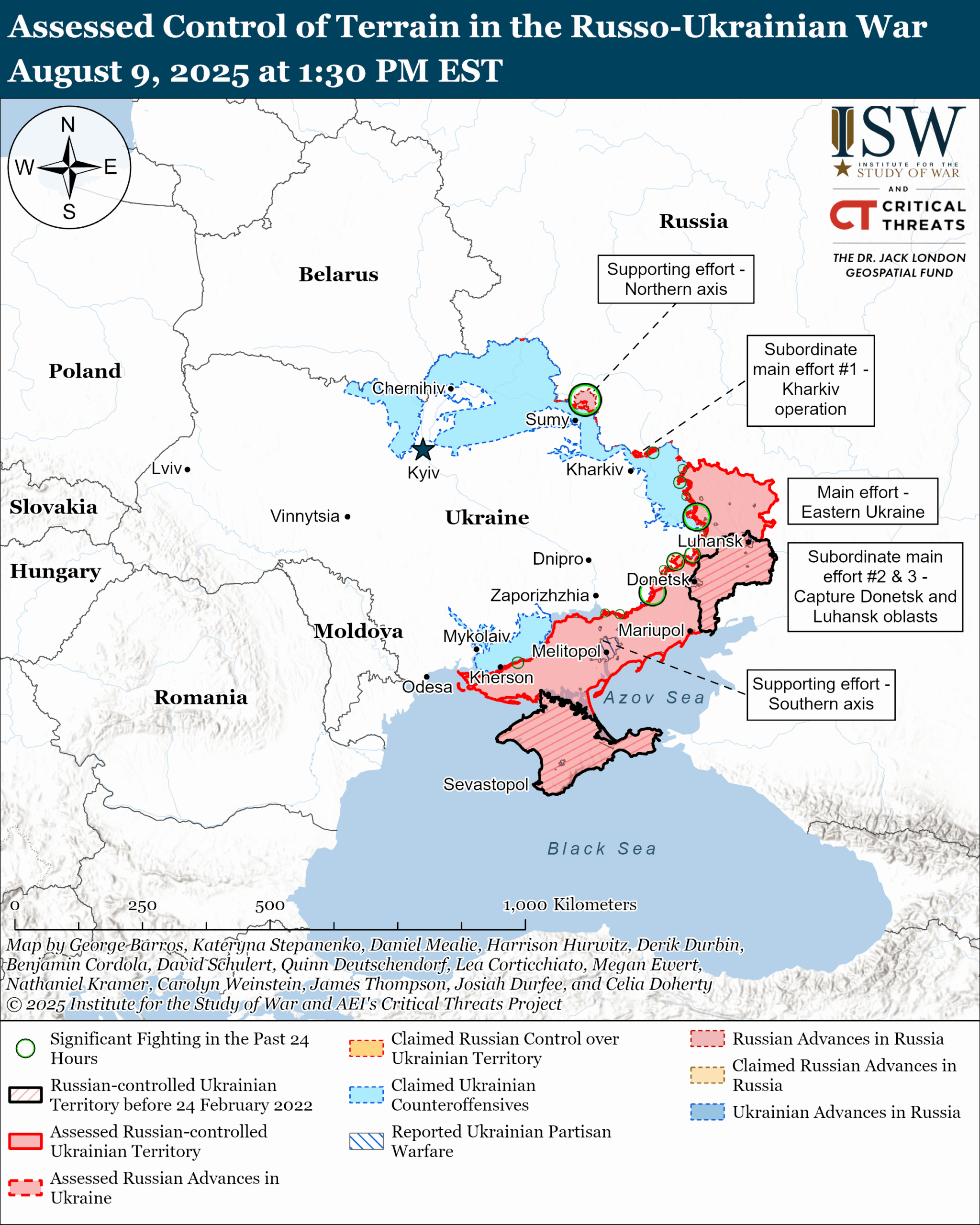 Russian Offensive Campaign Assessment, August 9, 2025
