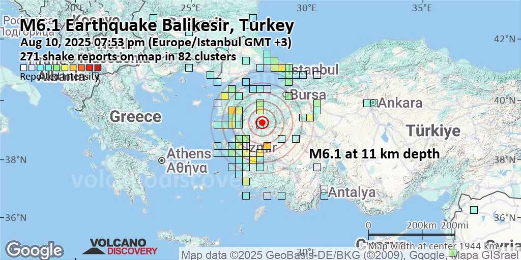 Very Strong Mag. 6.1 Earthquake